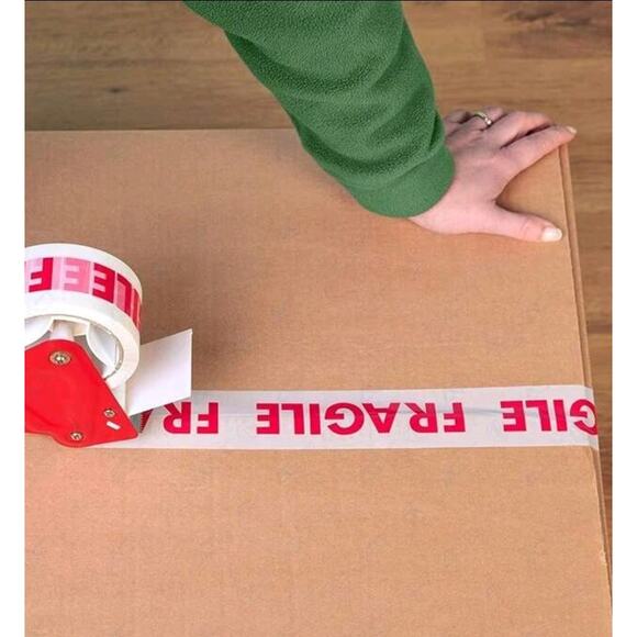 1 Roll Fragile Tape, 1.88" x 50mt Heavy Duty Packaging Tape - Picture 3 of 3